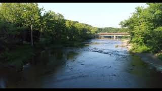 Fishing near the Harpersfield Covered Bridge, Ashtabula Co, Ohio