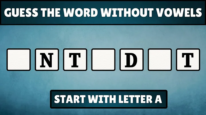 Guess the Word without Vowels Start with A | Guess Word without Vowel | Quiz World Sunita