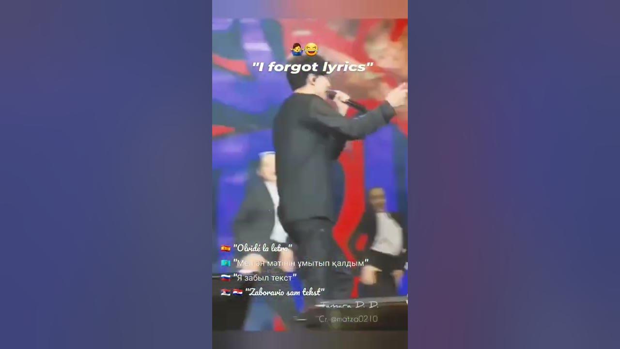 Dimash forgot the lyrics & being very sincere about it, sweetheart 😄🥰  Prague, April 16, 2022 #dimash 