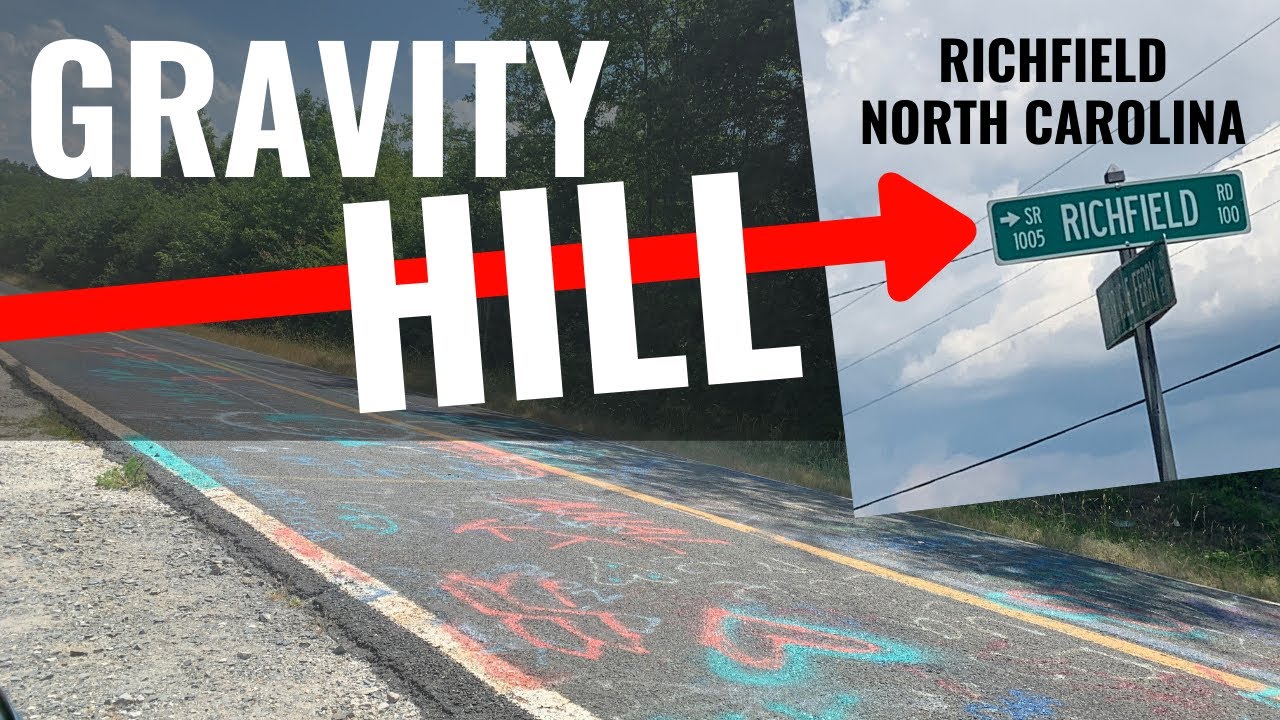 Gravity Hill, Richfield NC Watch as cars roll up hill defying gravity