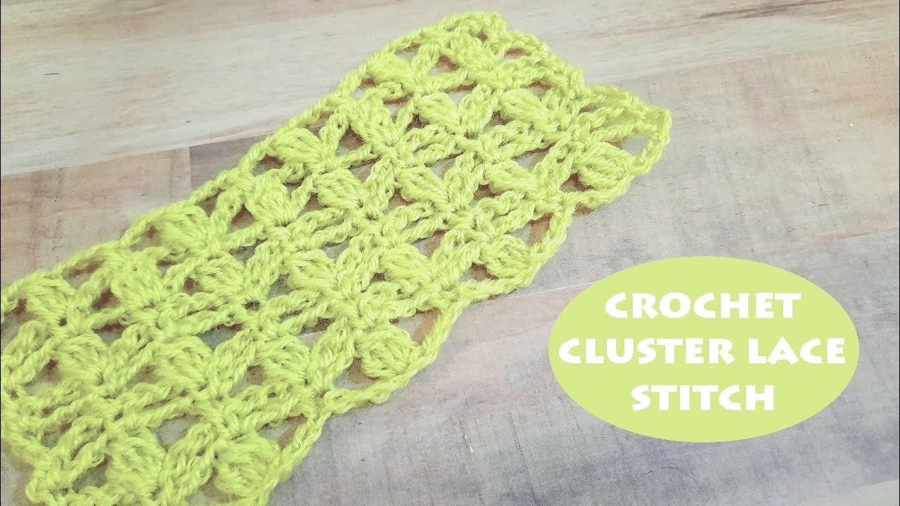 How to crochet a cluster lace stitch? Crochet With Samra YouTube