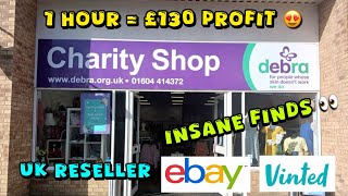 1 HOUR IN THE CHARITY SHOP = £130 PROFIT 👀💰