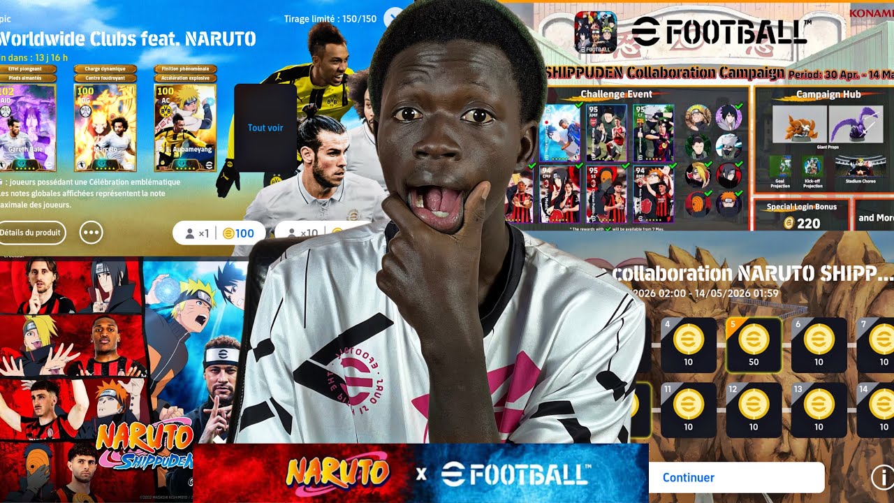     🤯 INCROYABLE : EFOOTBALL X Naruto AVEC DES CADEAUX GRATUITS