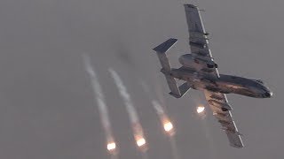 Magnificent A-10 Flareout (F-15s & A-10s Aerial Refueling Over Middle East)