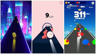 DANCING ROAD vs COLOR ROAD vs SPACE ROAD - COMPARE MUSIC PLAY 《GAMERZ TOPER》 screenshot 4