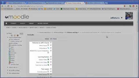 Moodle 2 Import Video