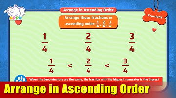 G3 - Module 20 - Exercise 6 - Arrange in Ascending Order | Appu Series | Grade 3 Math Learning
