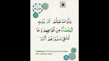 Learn Tajweed of Surah Al-Imran 118 (آيات الحفظ)  سورة العمران -  تعلم التجويد  - Rules + Practice
