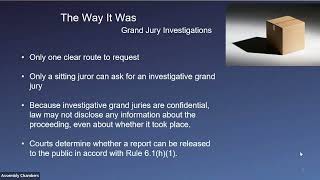 Alaska Department of Law and KPB Community Town Hall: Investigative Grand Juries 8/18/2025