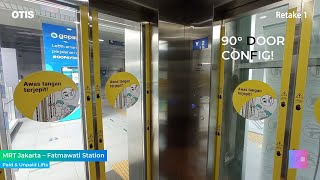 Download lagu OTIS GeN2 Traction Elevators with Foot Pedals - MRT Jakarta - Fatmawati Station