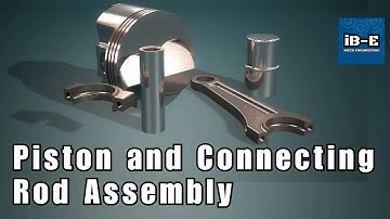 Piston and connecting rod 3d animation