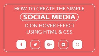 Social Media Icon hover effect - Icon hover effect - Glowing Icon hover effect
