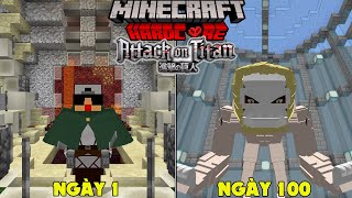 RAKYVN TRỞ THÀNH TITAN HÀM SINH TỒN 100 NGÀY TRONG MINECRAFT ATTACK ON TITAN SIÊU KHÓ !!