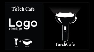 Logo Design | COFFEE CUP + TORCH LIGHT | logo design tutorial |2020 screenshot 1