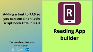 Adding a font to RAB so that you can see the book title in the list of books screenshot 5