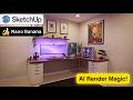 Modern Workroom Design in 25 Minutes: Full Interior Modeling &amp; Free Rendering