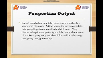 tugas presentasi input dan output