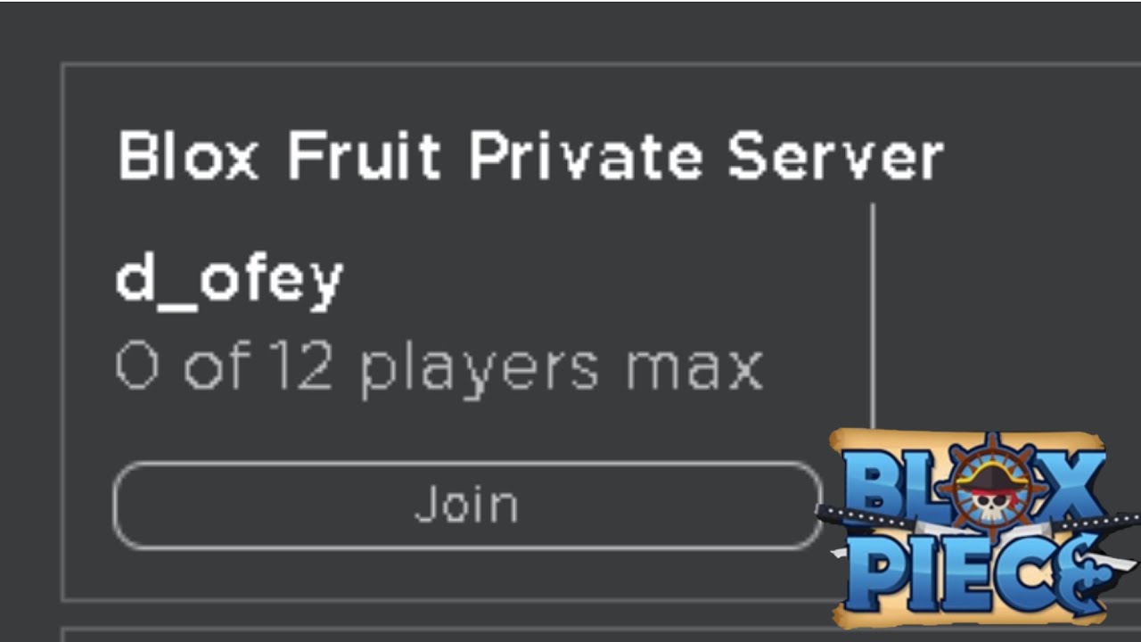 Blox Fruits VIP Private Roblox Server Links