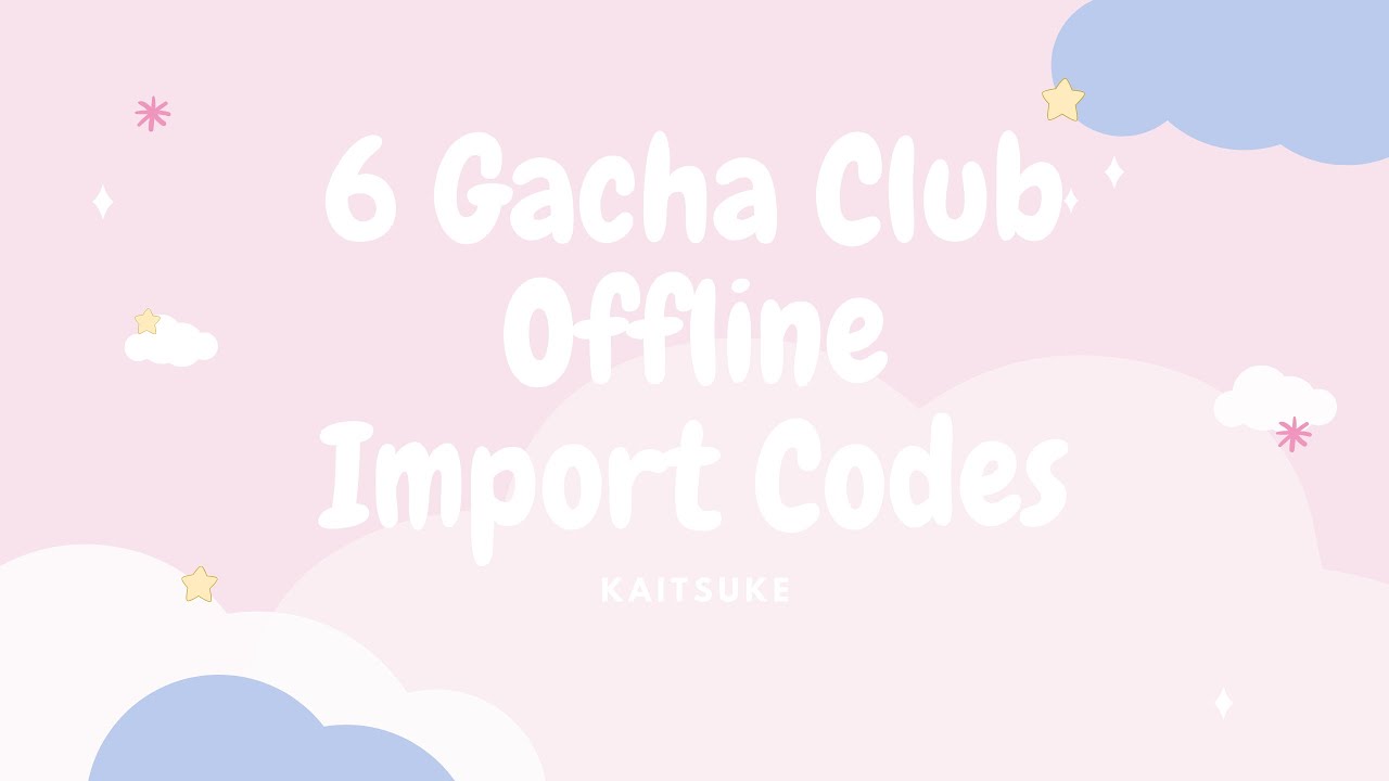 Gimme ur gacha club oc offline export/inport codes so i can remake em!