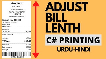 How to Print bill in C# with custom length | Adjust Paper length