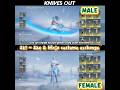【KNIVES OUT】 MALE &amp; FEMALE Outfit Exchange S21 ~ S24 + Ninja (Different) #knivesout #pubgm #freefire