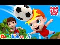 【人気の童謡】👟シュート!ゴール!⚽ たのしいサッカーのリズムうた♪ | 0~4歳の赤ちゃんが喜ぶ歌(20分) | 子供の歌 | 童謡 | 知育動画 | ドミキッズ | Domi Kids