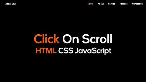 How to Make an Active Nav Link On Scroll  using HTML, CSS & JavaScript