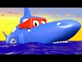 超级卡车卡尔在汽车城 🚚 ⍟ 鲨鱼卡车 - 国语中文儿童卡通片 Car City 動畫合集 - Mandarin Truck Animation for Kids