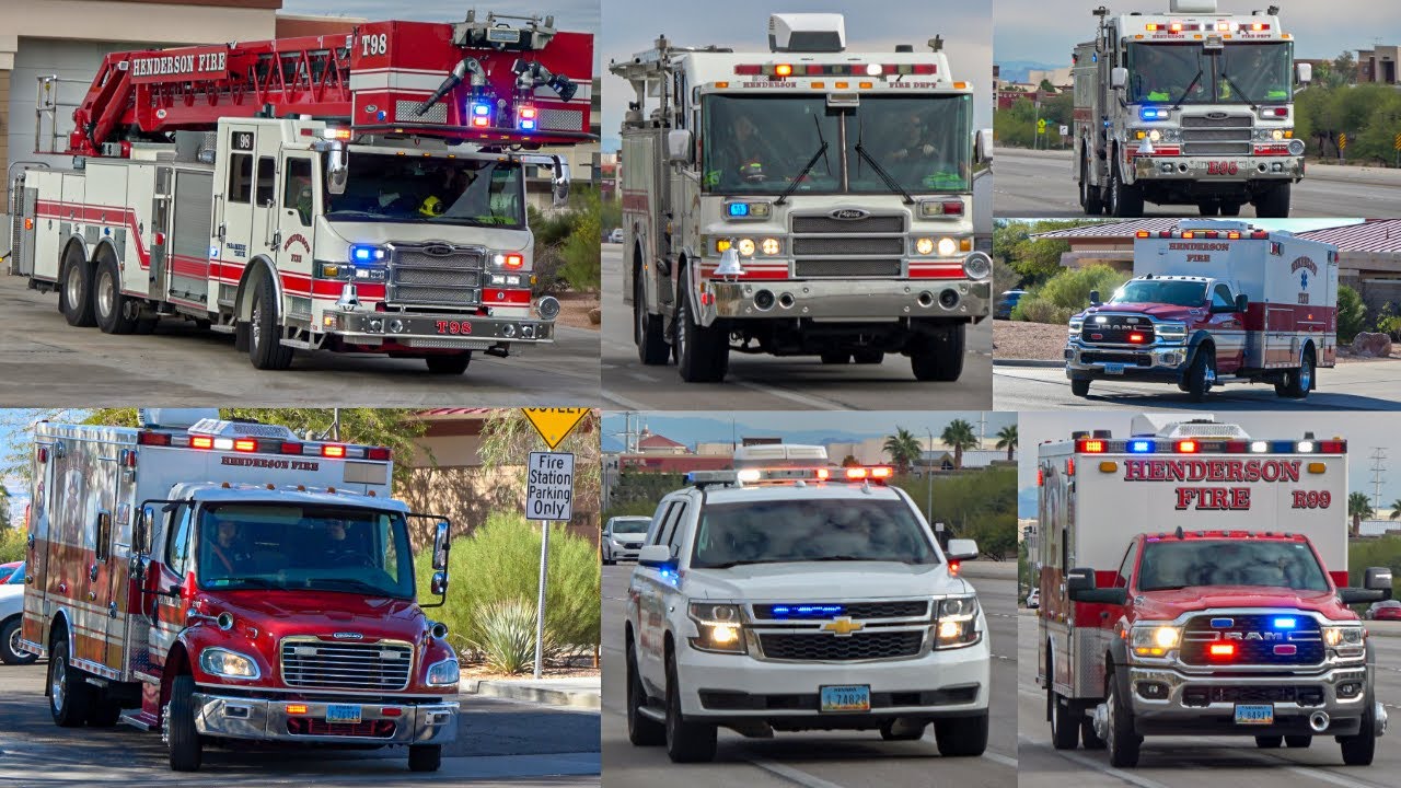 Henderson FD. Medic 98, Rescue 98 + Structure Fire Response