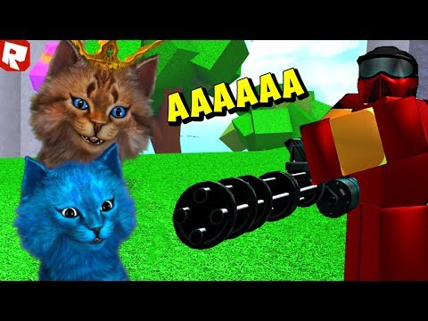 Видео: КОТИК ИГРОМАН и КОТЁНОК ЛАЙК против ЗОМБИ! Roblox Tower Battles