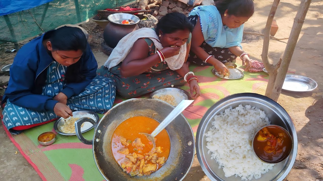 Village Style Chicken Eating Video | Desi Chicken Eating Video 