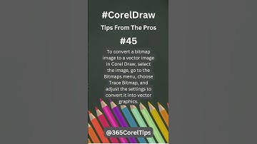#45 How do you convert a bitmap image to a vector image in Corel Draw?