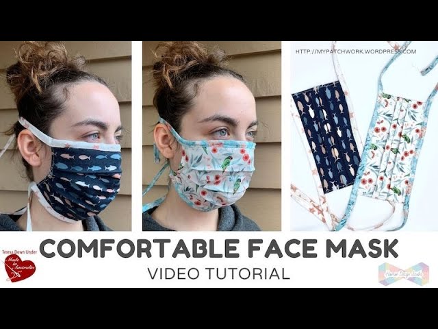 Comfortable face mask with bias tape - video tutorial