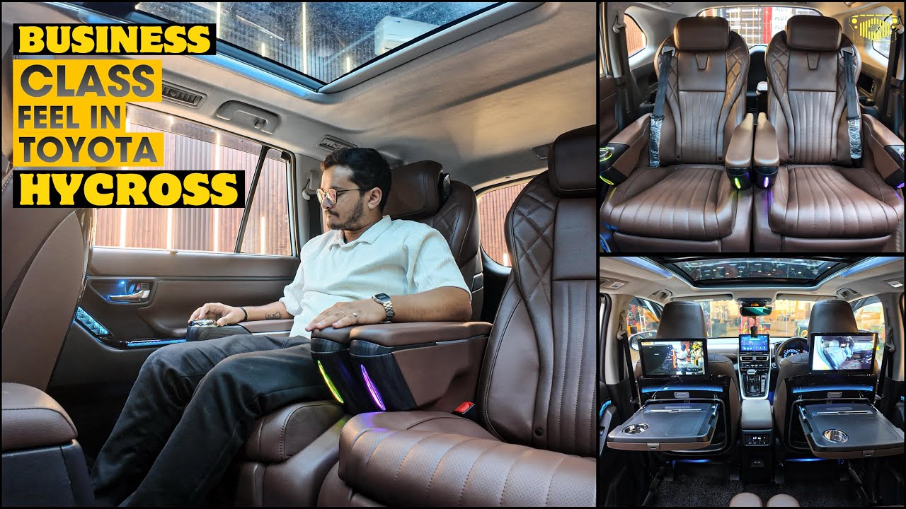 Innova Rear Seats Modifications Business Class Experience in Toyota Innova Hycross | Top Gear Mods ...