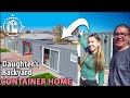 Parents buy 2 CONTAINER HOMES for teen daughters to live in backyard