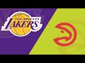 Los Angeles Lakers Vs Atlanta Hawks Live/ Game Scoreboard