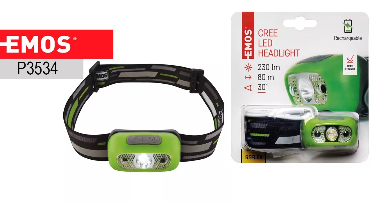 Налобник с ДАТЧИКОМ ДВИЖЕНИЯ Emos P3534 (новинка)  для рыбалки, охоты, туризма.