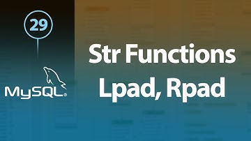 Learn MySQL In Arabic #29 - String Functions - LPad, RPad