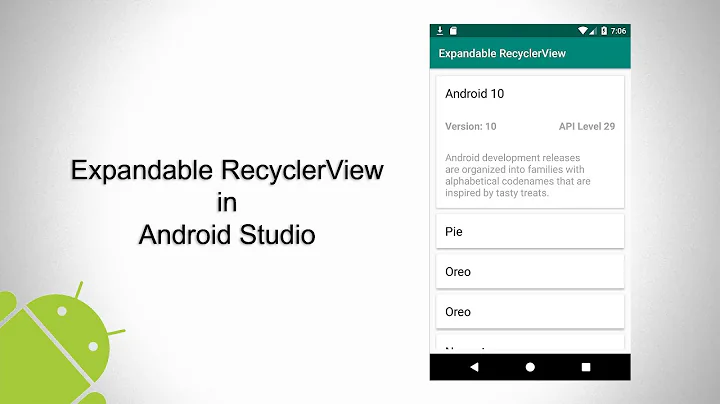 Expandable RecyclerView in Android Studio