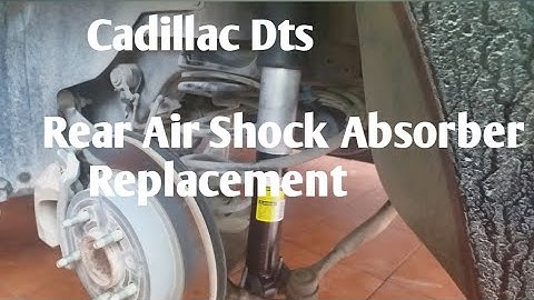 Cadillac Dts// Rear Air Shock Absorber Replacement.
