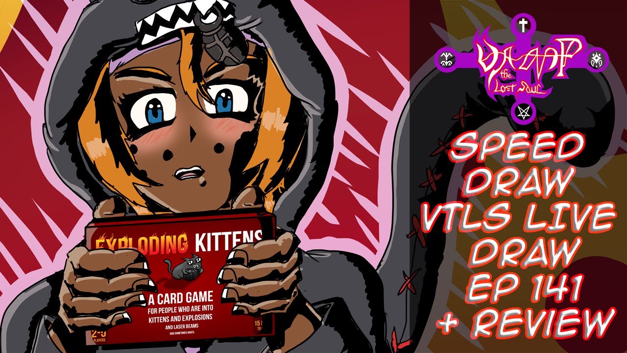 Live Draw EP 141 Speed Draw and Exploding Kittens Review - YouTube