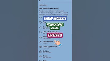 Friend Requests notifications setting on Facebook? #shortsfeed