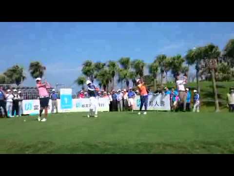 富邦LPGA台灣錦標賽職業業餘配對賽開球儀式  20141029李晉緯