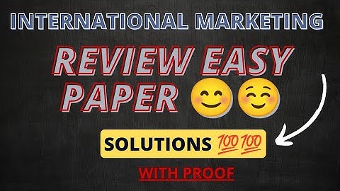 2023 International Marketing Paper 💯 B.com final year