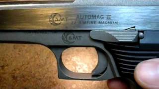 Amt Automag Ii .22 Magnum Pistol Close Up Viewing