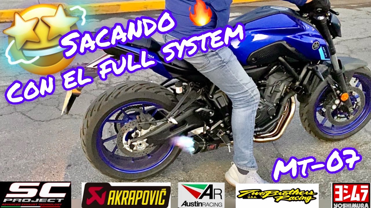 Yamaha MT 07 full system 🔥 poniéndole escape a una ninja 400 Suzuki gsx-s 750 se oyen BRUTAL
