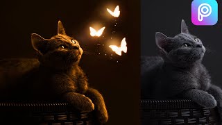 #picsart Glow Light effect - Cat + Butterfly screenshot 5