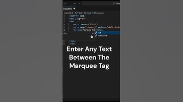 Marquee Tag Shorts #HTML #coding
