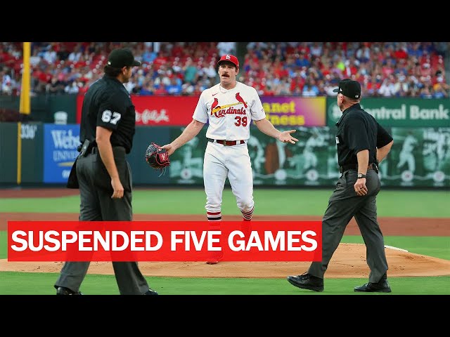 Cardinals' Mikolas suspended 5 games and fined for intentionally