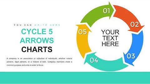 Cycle 5 Arrows PowerPoint charts : Cycle charts for presentation
